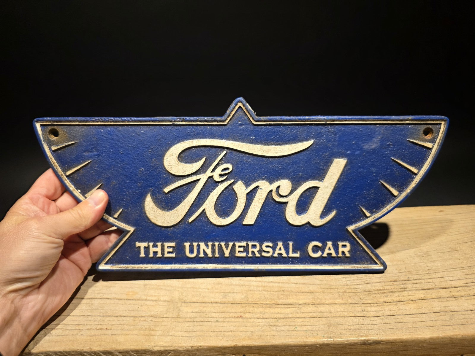 Antique Vintage Style Cast Iron Ford Car Sign Plaque