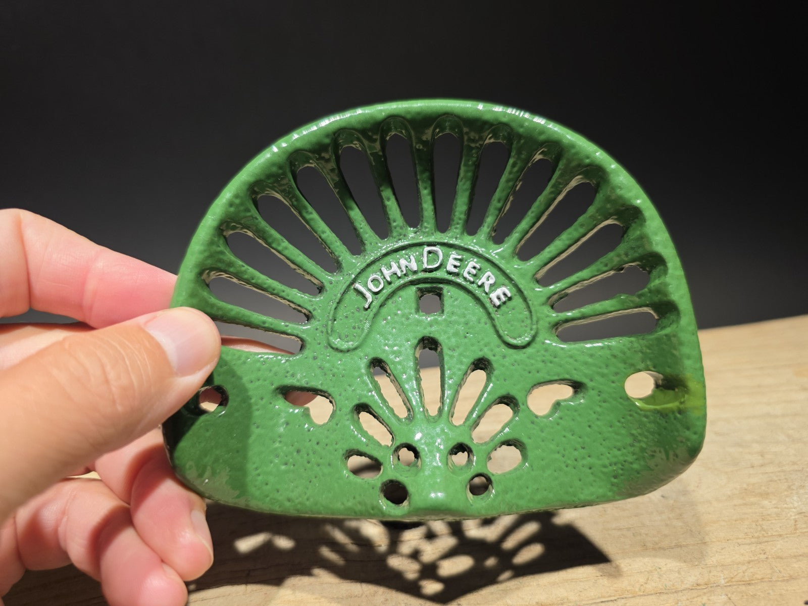 5" Antique Vintage Style Cast Iron John Deere Miniature Tractor Seat Sample