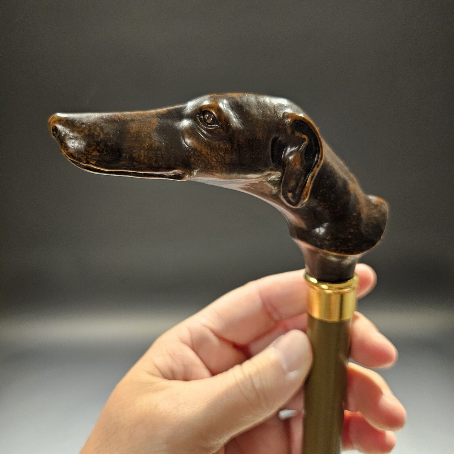 36" Antique Style Greyhound Dog Walking Stick Cane