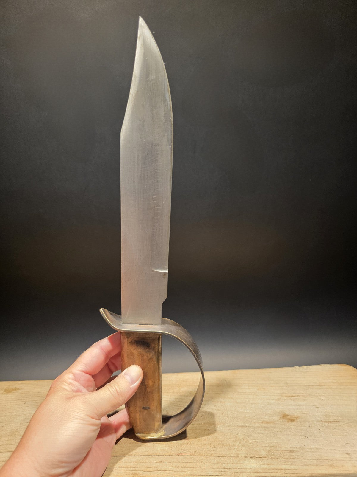 15" Antique Style Civil War Confederate D Guard Bowie Knife