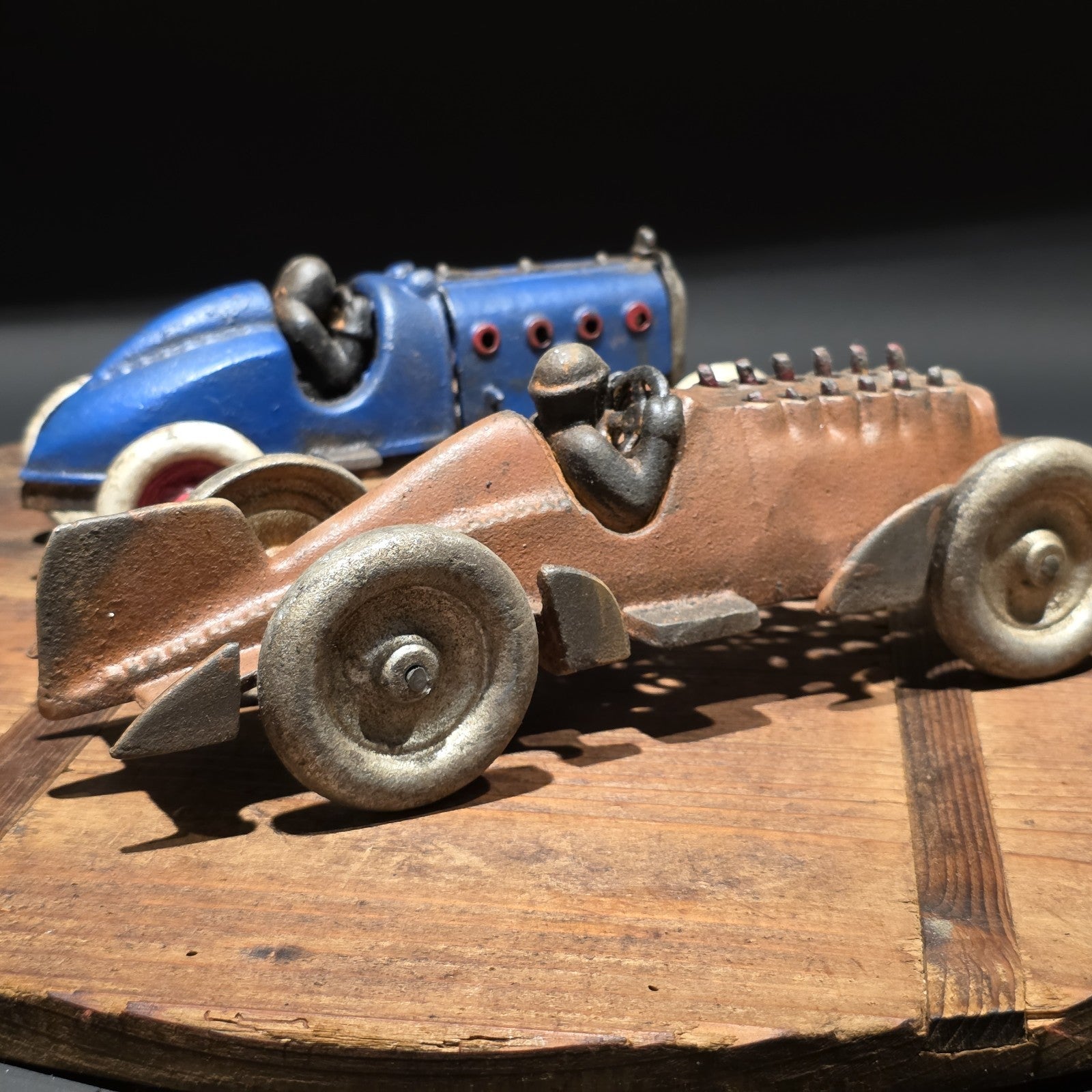 Cast Iron Race Car Toy Set – Vintage Style Open Wheel Racer Pair