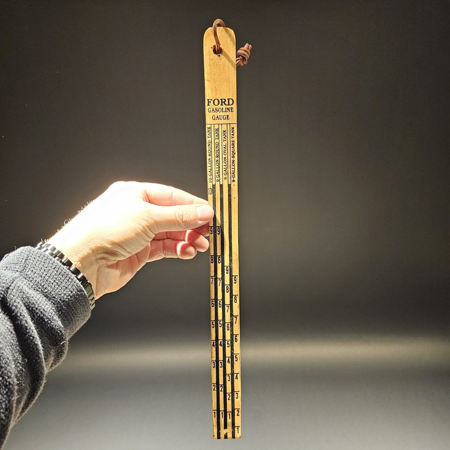 Antique Style Wood Motel T Ford Car Gas Measuring Stick