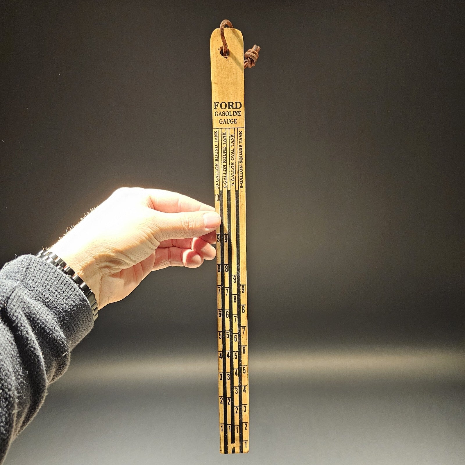 Antique Style Wood Motel T Ford Car Gas Measuring Stick