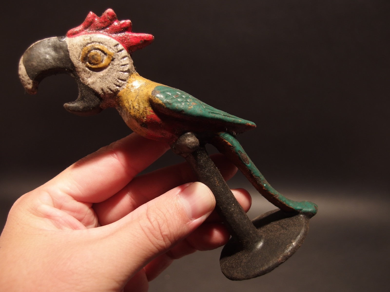 Antique Vintage Style Cast Iron Parrot Beer Bottle Opener bar tool