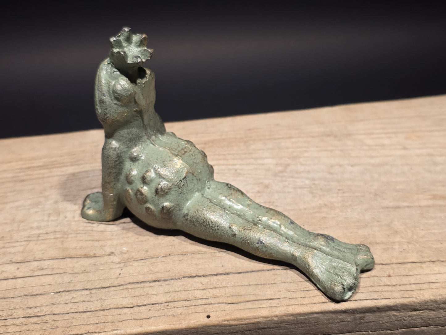 Vintage Style Cast Iron Yoga Frog Door Stop or Garden Statue