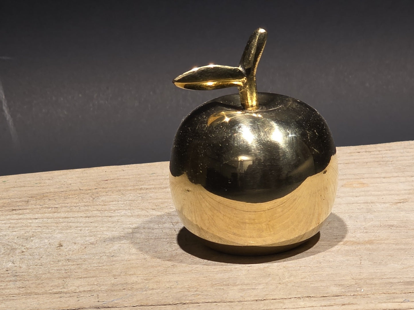 Antique Vintage Style Schoolhouse Brass Apple Bell