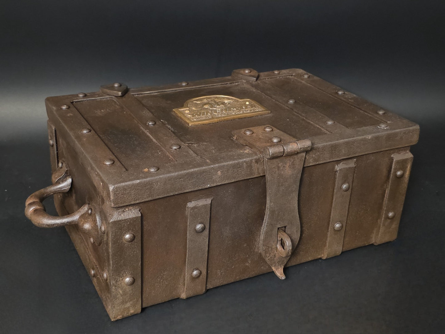 15" Antique Style Cast Iron Winchester Ammunition Chest Strongbox