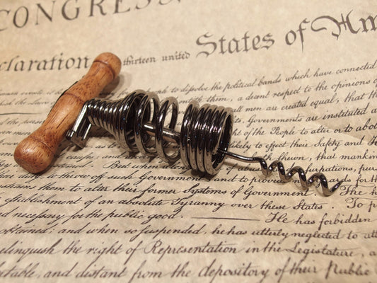 Antique Vintage Style Spring Assisted Direct Pull Corkscrew Wine Bottle Opener 