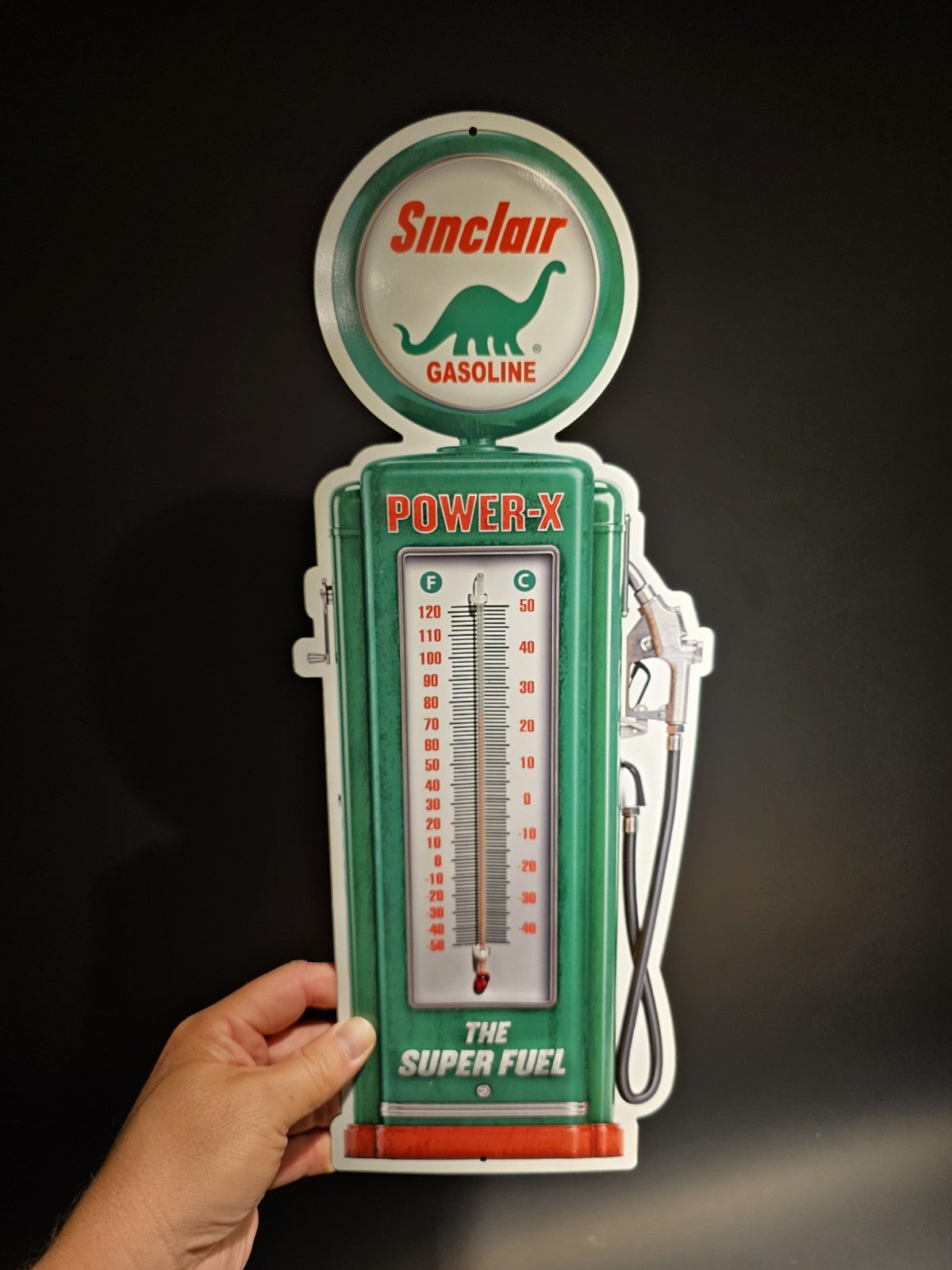 17 1/2 " Metal Vintage Style Sinclair Thermometer Sign