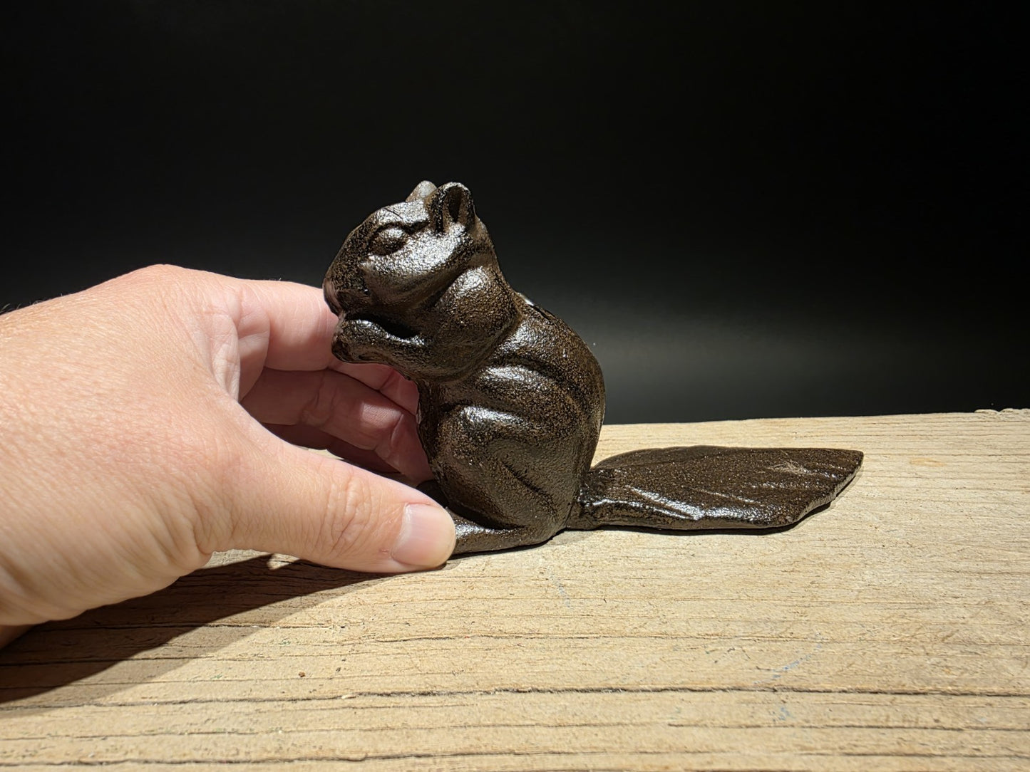 Antique Vintage Style Cast Iron Squirrel Door Stop Wedge