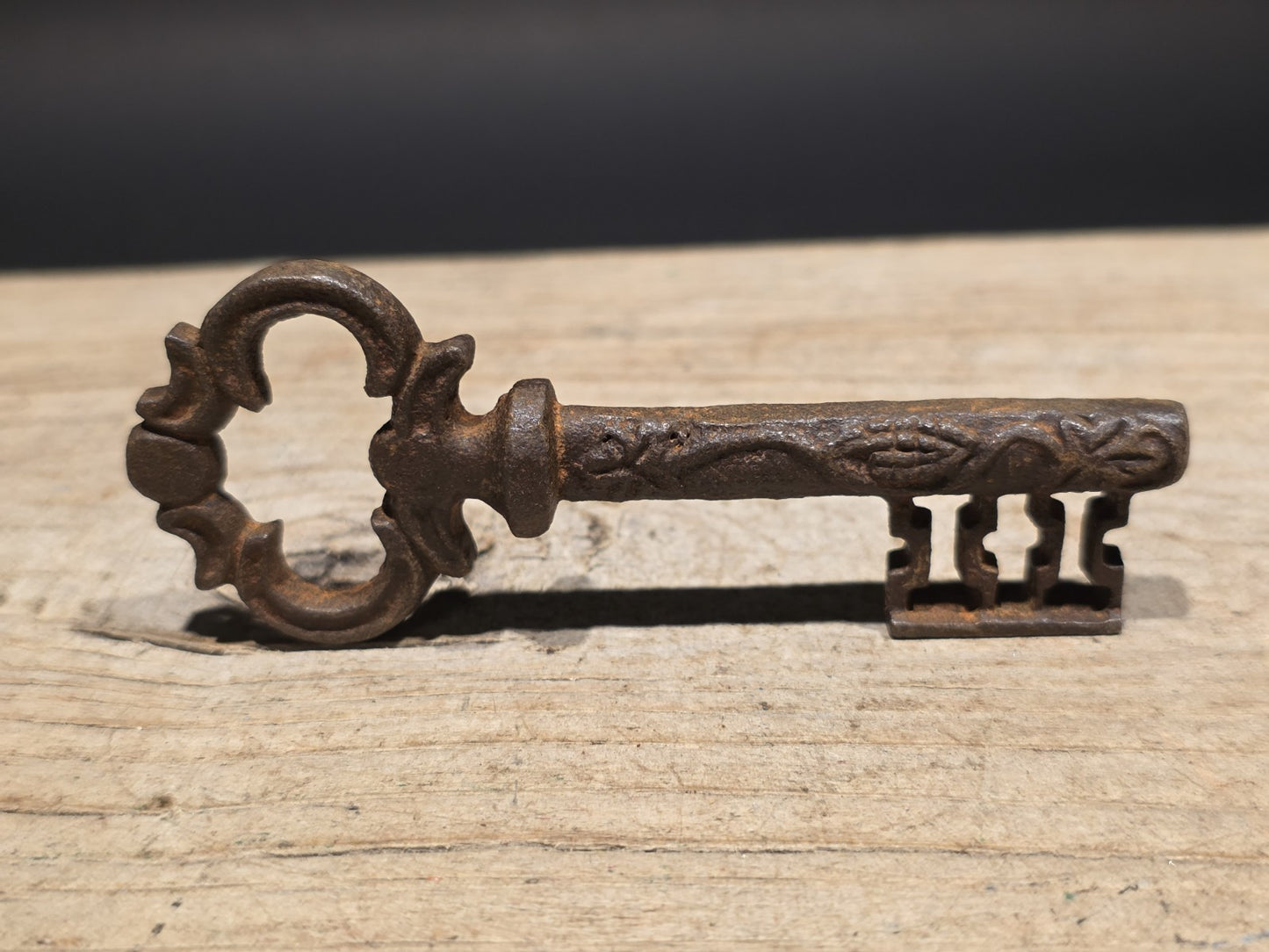 4" Antique Style Iron Large Skeleton Church Key
