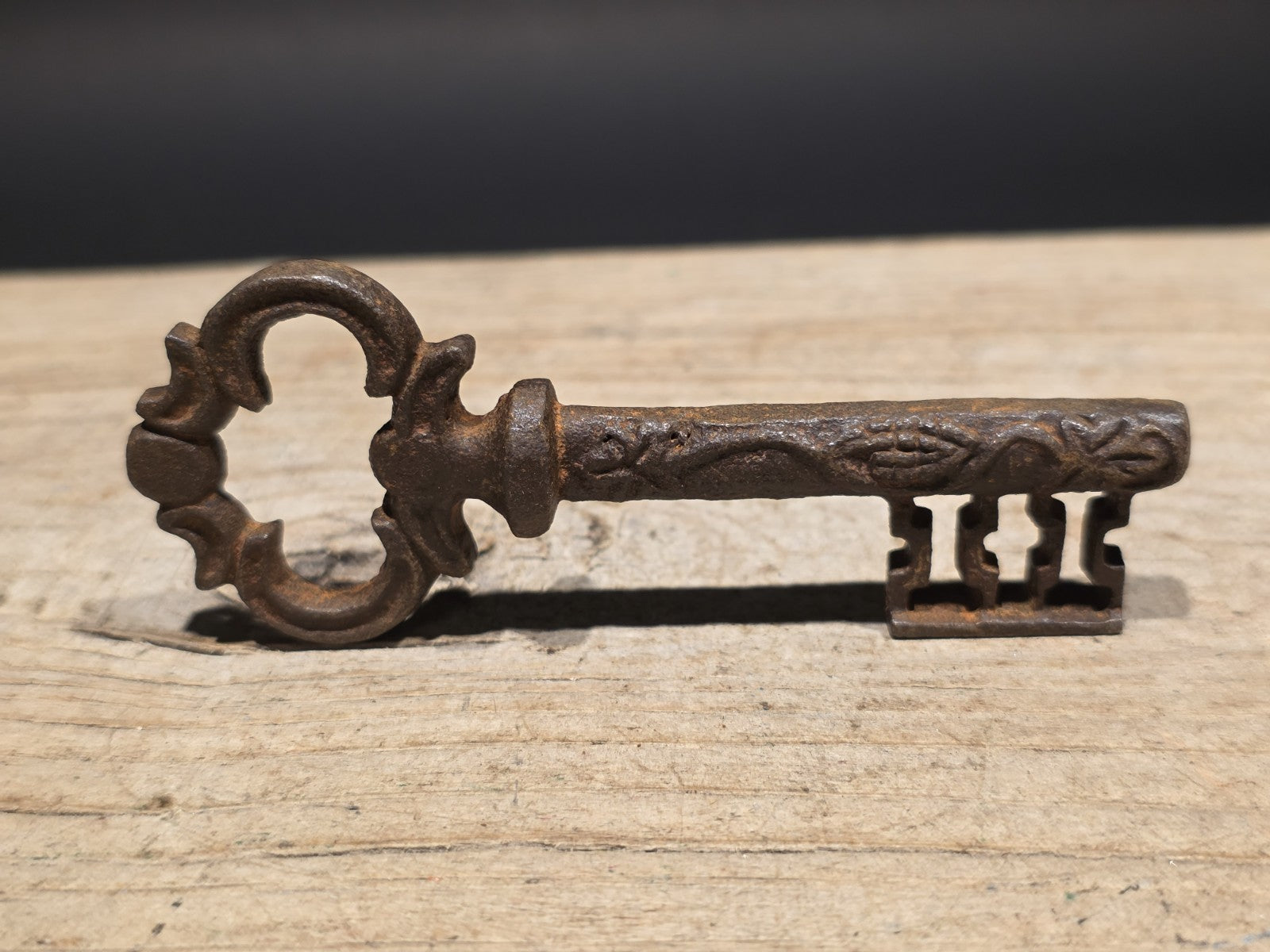 4" Antique Style Iron Large Skeleton Church Key