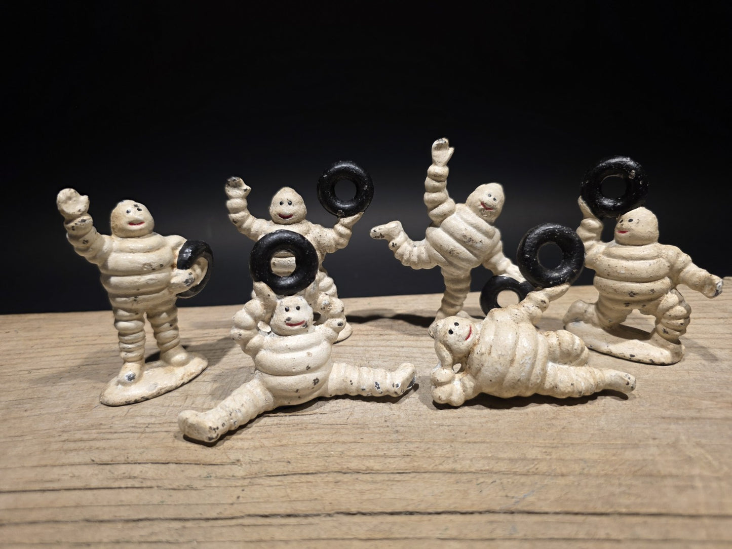 Vintage Style Cast Iron Set of 6 Michelin Men – Classic Advertising