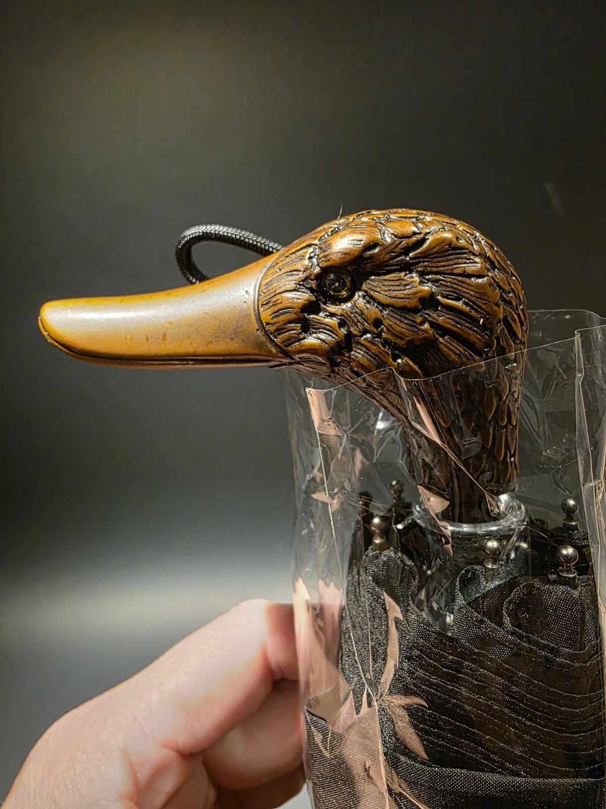 11 1/2" Antique Style Mallard Duck Handle Umbrella