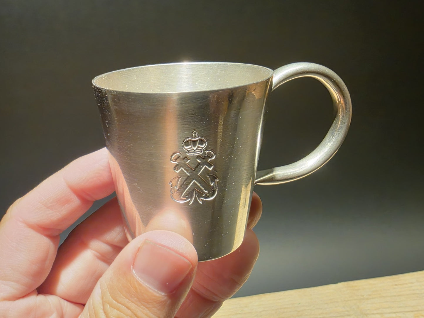 Vintage Style Metal Royal Navy Rum Cup Shot Glass Mug
