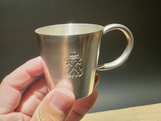 Vintage Style Metal Royal Navy Rum Cup Shot Glass Mug