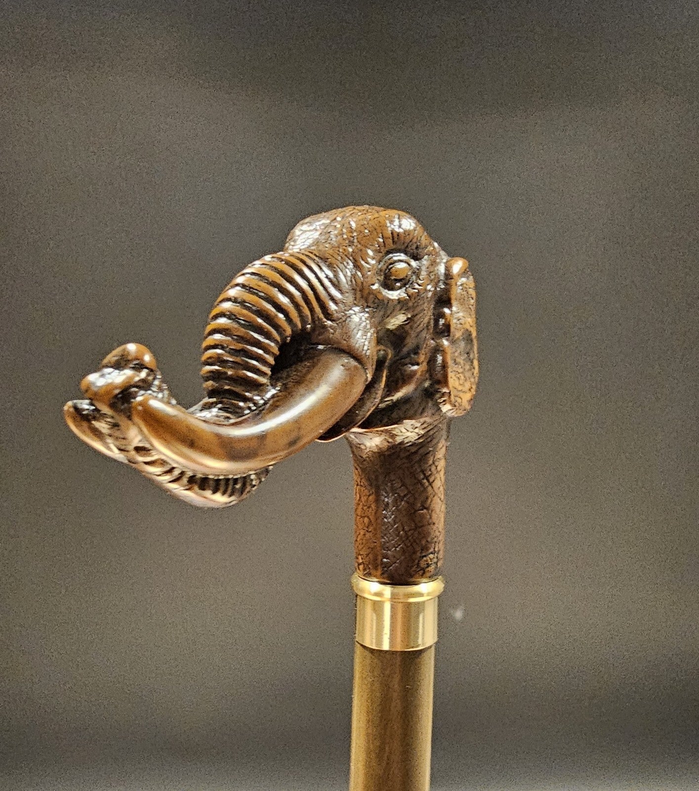 36" Antique Style Elephant Walking Stick Cane