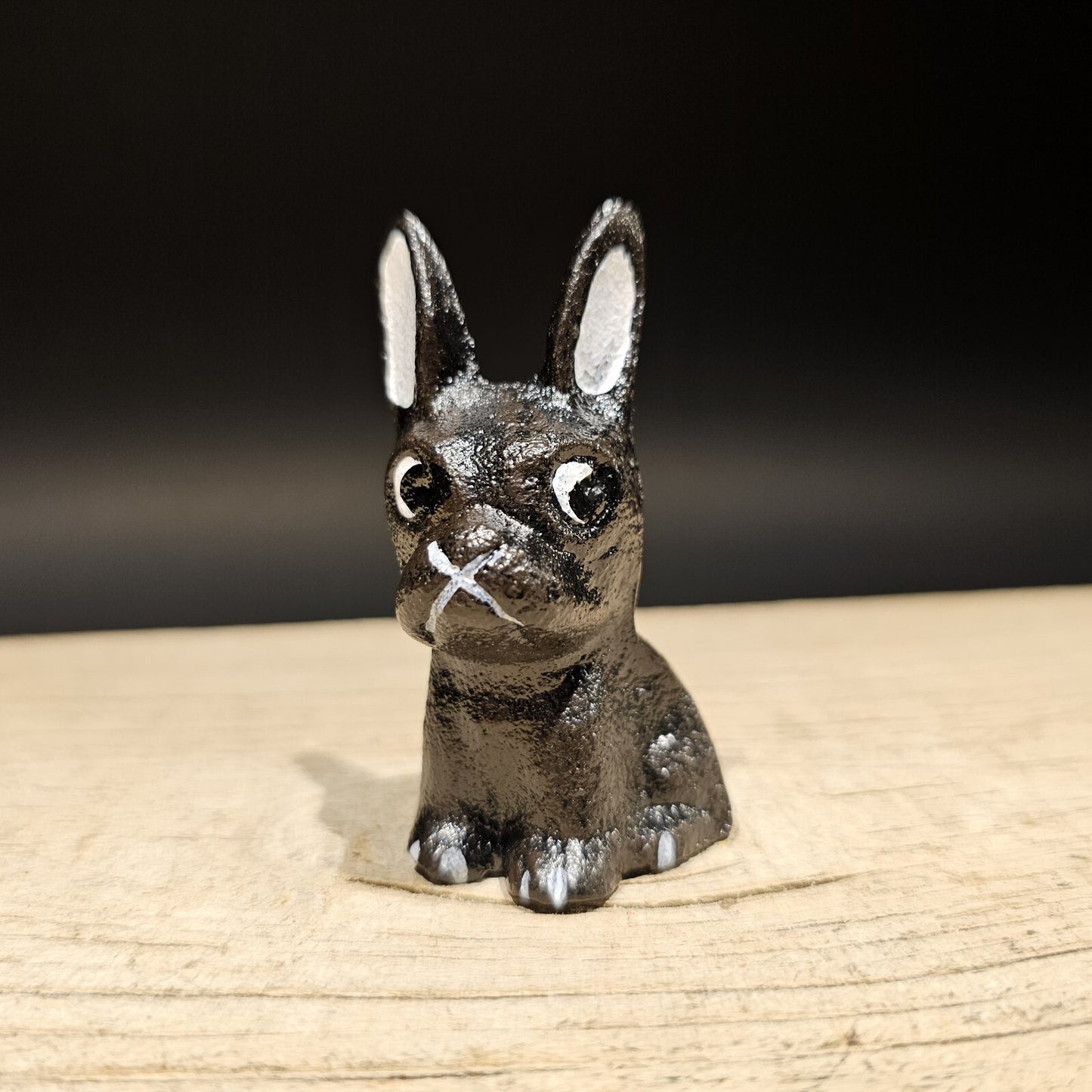 Antique Vintage Style Cast Iron French Bulldog Figure