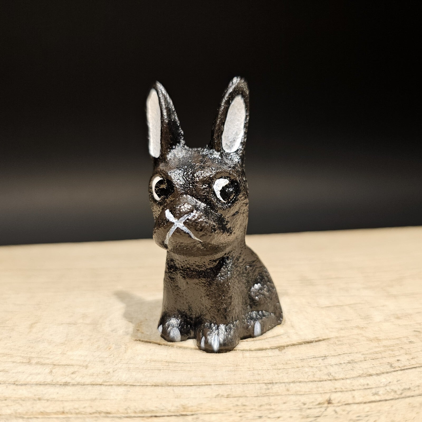 Antique Vintage Style Cast Iron French Bulldog Figure