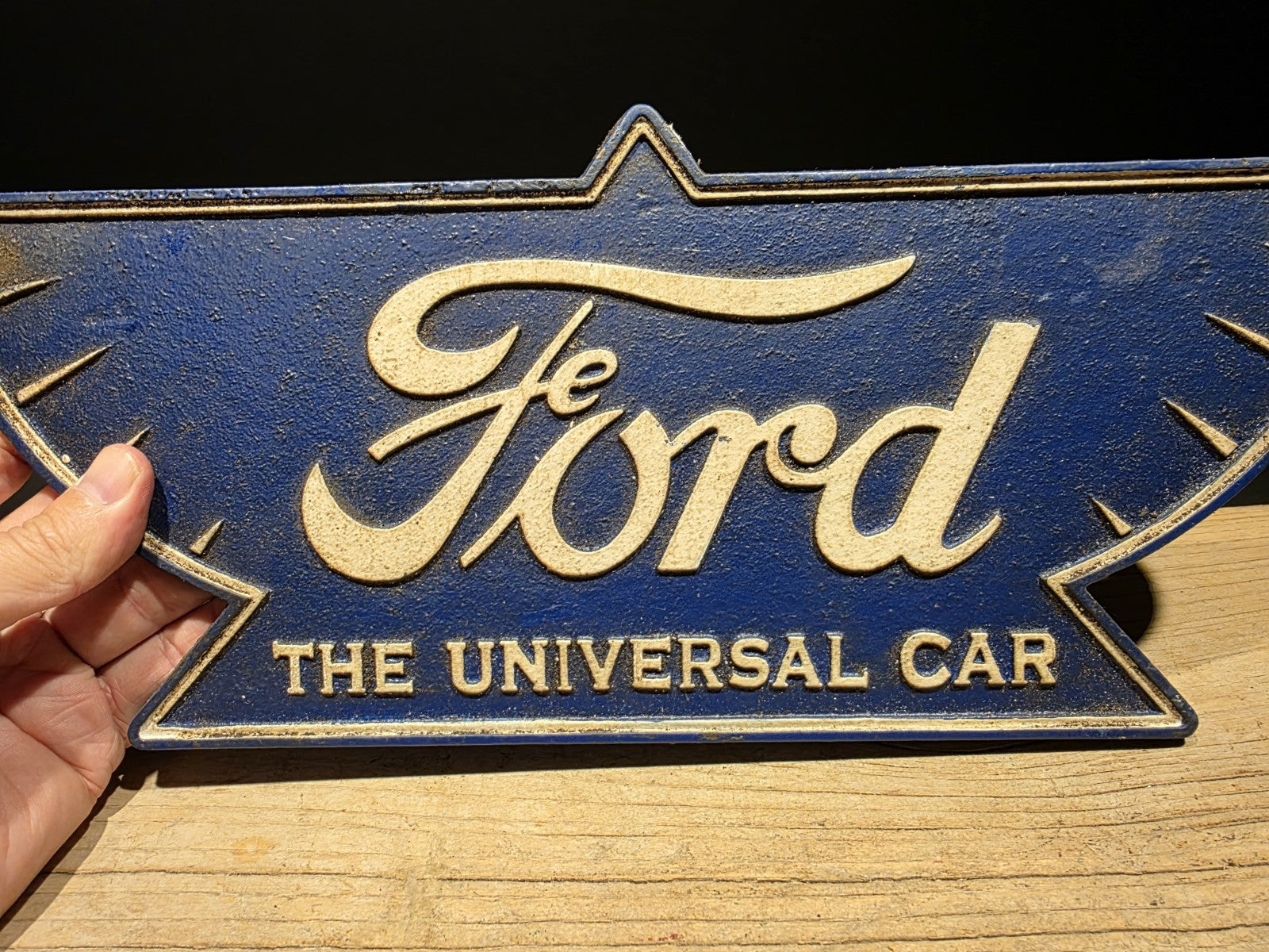 Antique Vintage Style Cast Iron Ford Car Sign Plaque