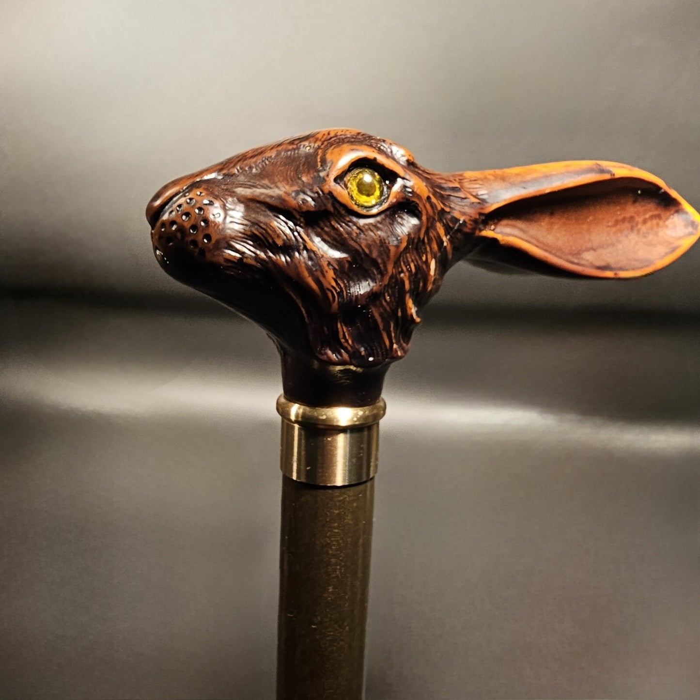 36" Antique Style Jack Rabbit Walking Stick Cane