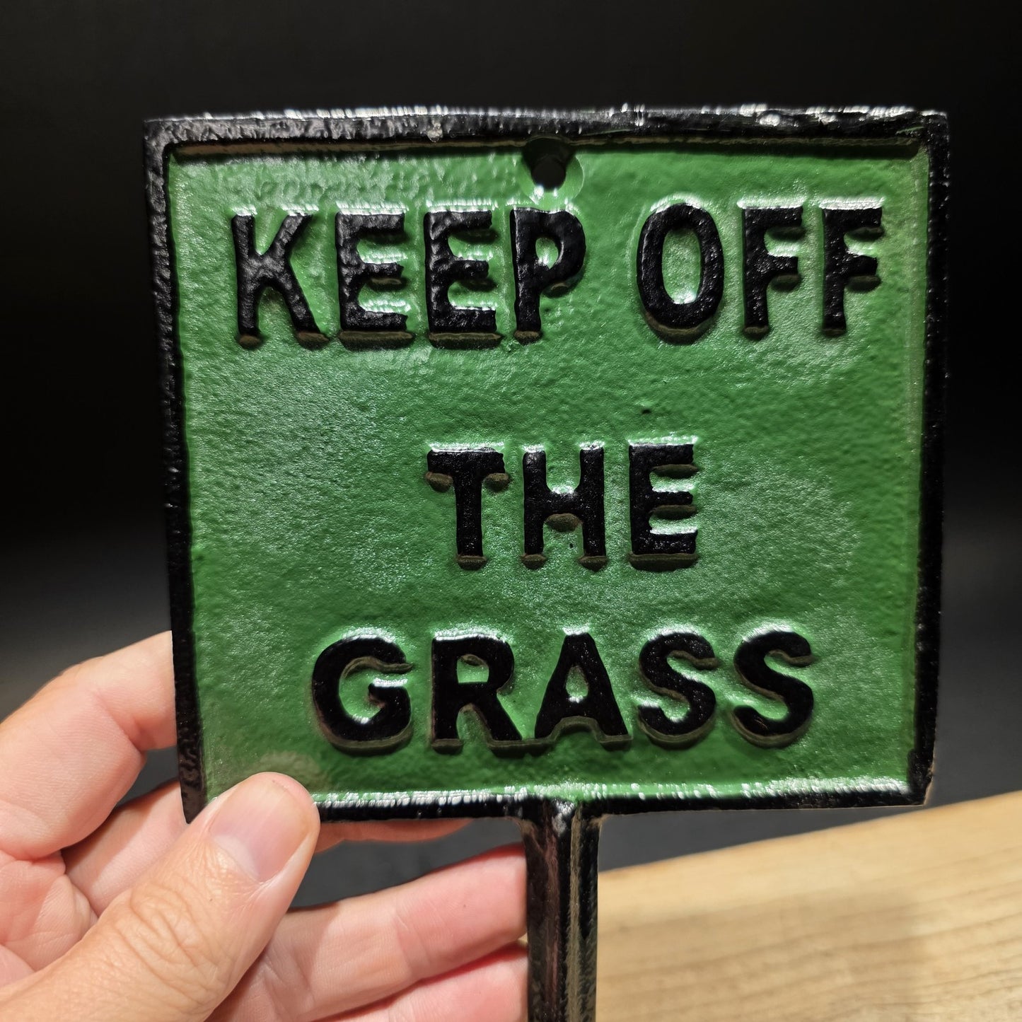 Vintage Style Cast Iron “Keep Off the Grass” Parks Lawn Sign