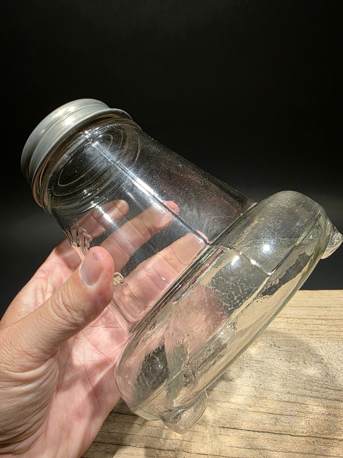 6 1/2" Antique Vintage Style Table Top Blown Glass Fly Wasp Insect Trap Catcher