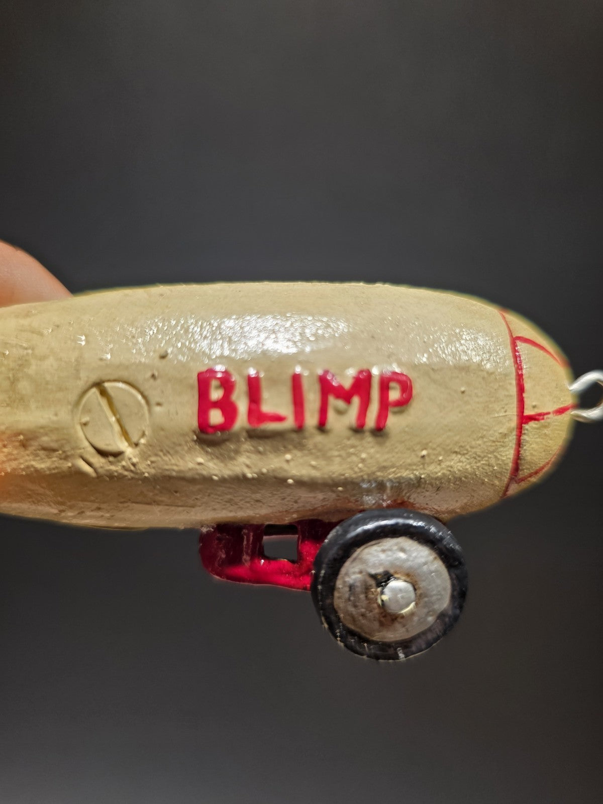 Antique Vintage Style Cast Iron Mini Cast Iron Blimp Zeppelin Pull Toy