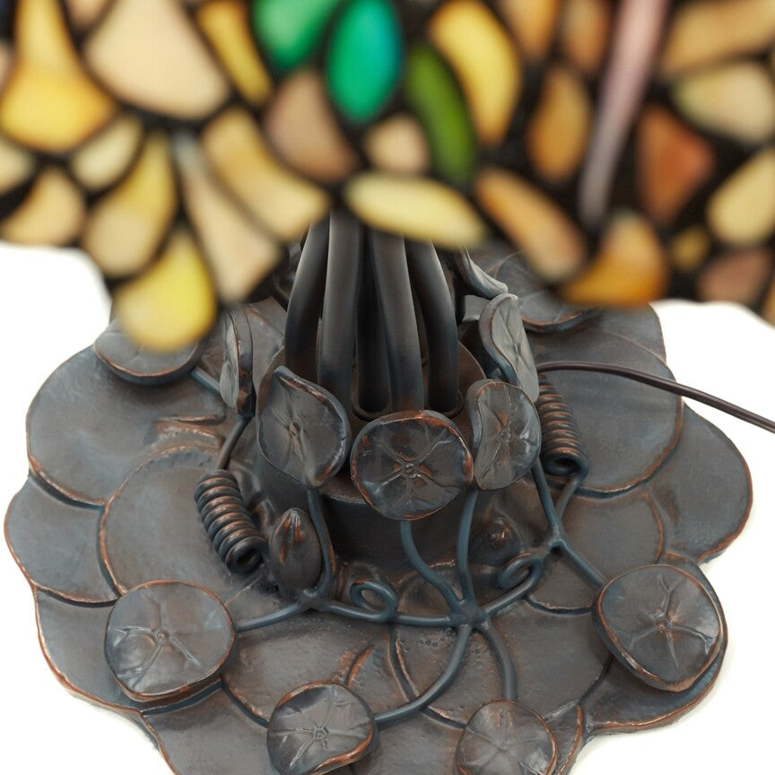 31.75"H Laburnum Antique Style Stained Glass Table Lamp