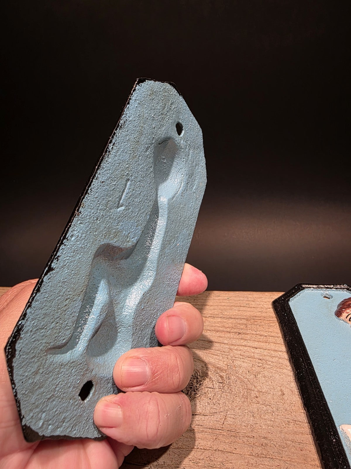 7" Antique Vintage Style Cast Iron Funny Boy Girl Bathroom Signs Plaque