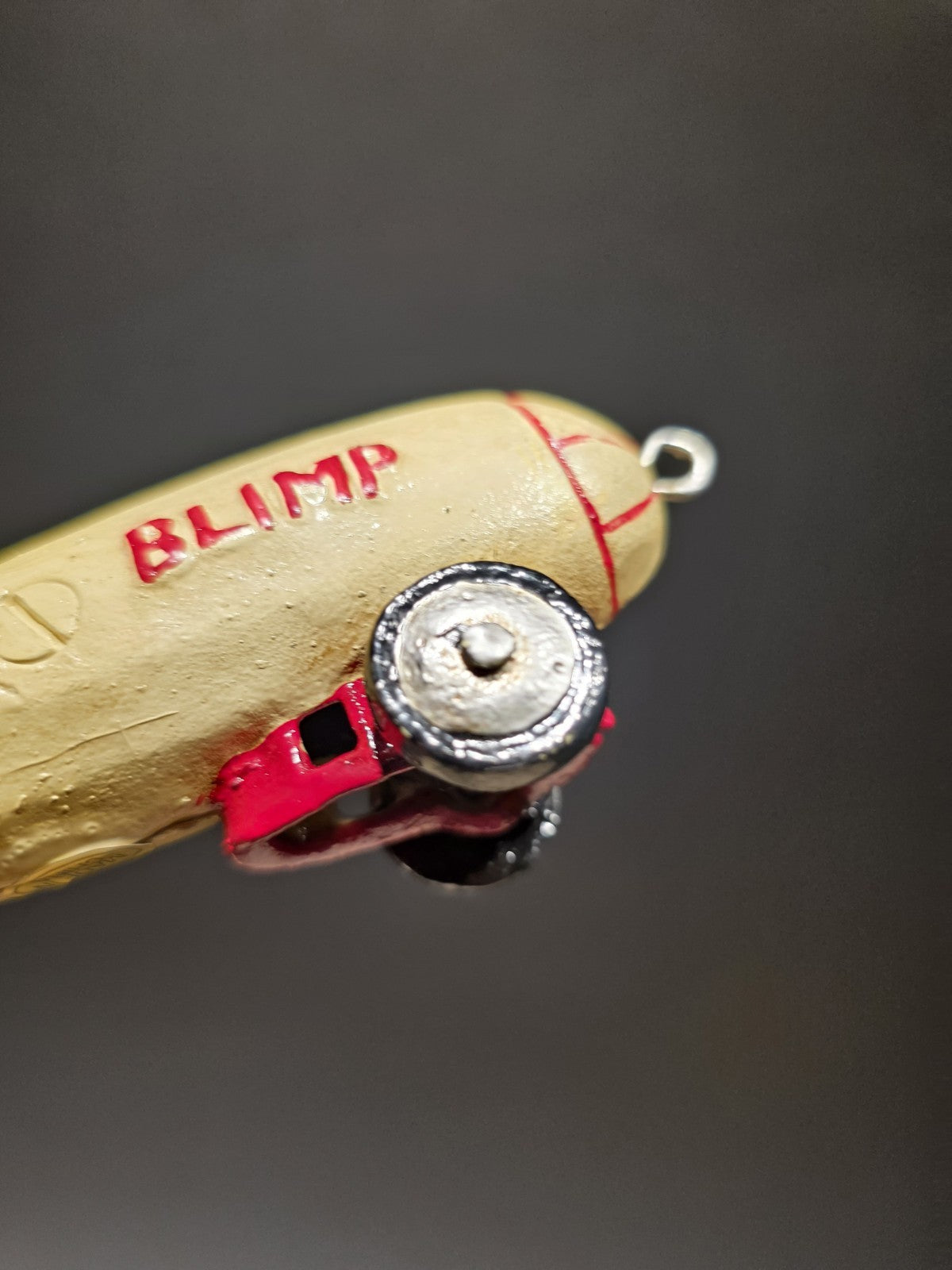 Antique Vintage Style Cast Iron Mini Cast Iron Blimp Zeppelin Pull Toy