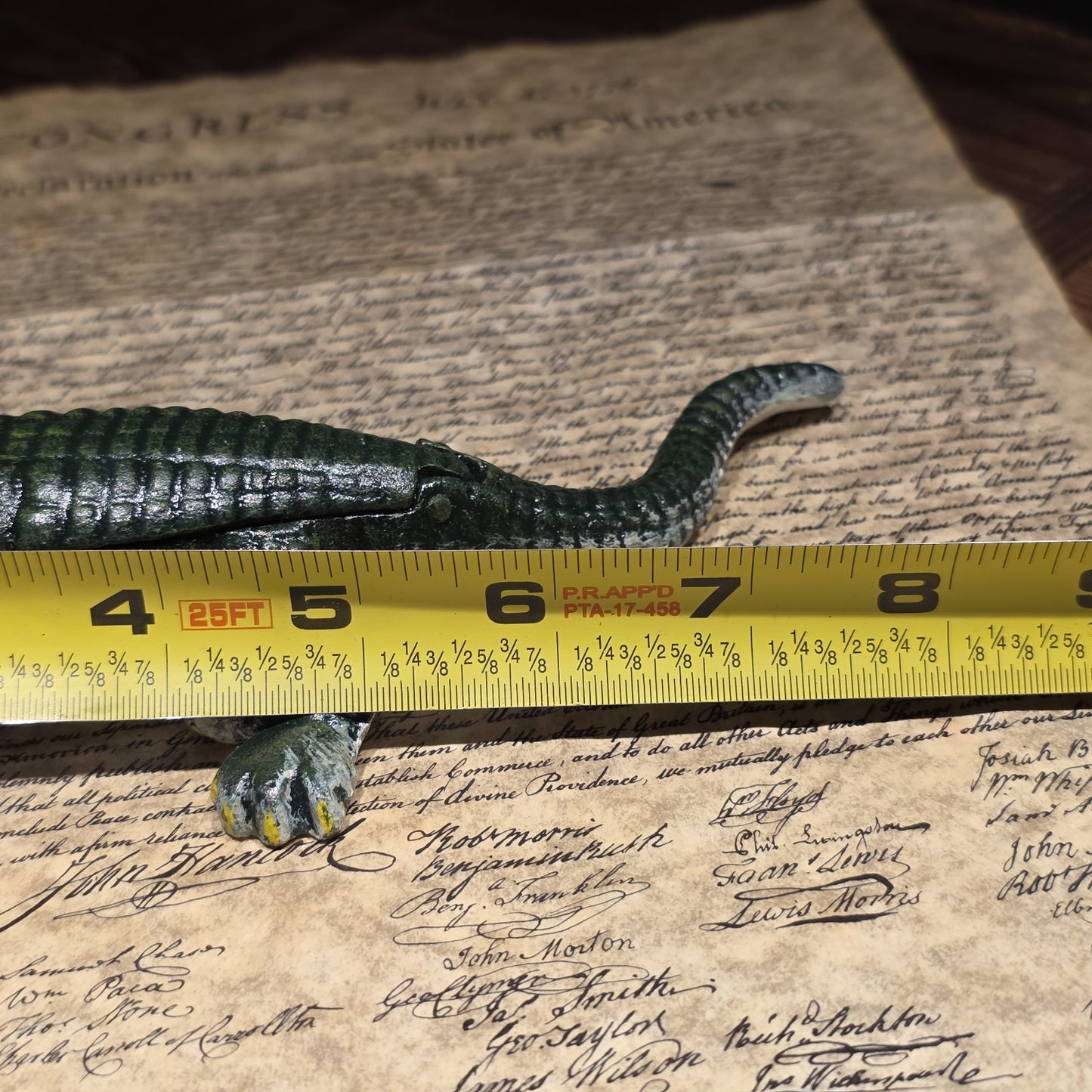 Cast Iron Alligator Box – Vintage Style Crocodile Trinket Dish Figure