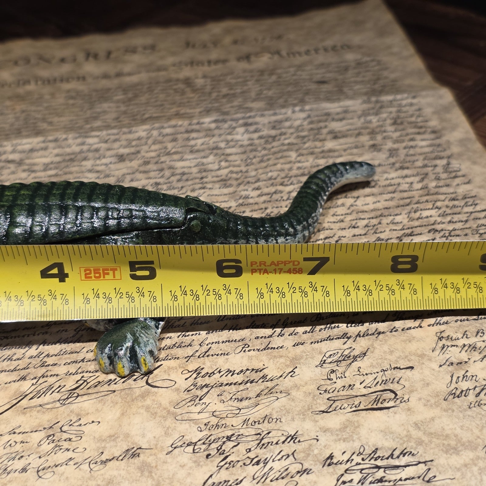 Cast Iron Alligator Box – Vintage Style Crocodile Trinket Dish Figure