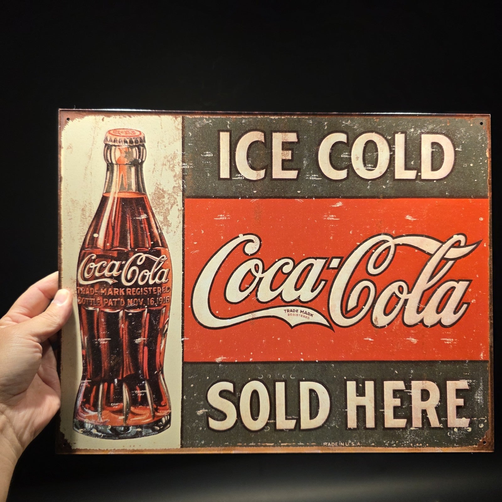 15" Coca-Cola Metal Vintage Style Gas Station Advertising Sign