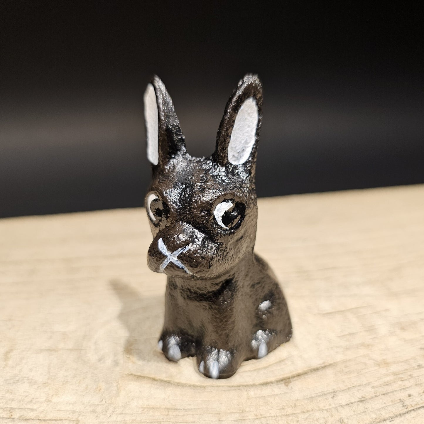 Antique Vintage Style Cast Iron French Bulldog Figure