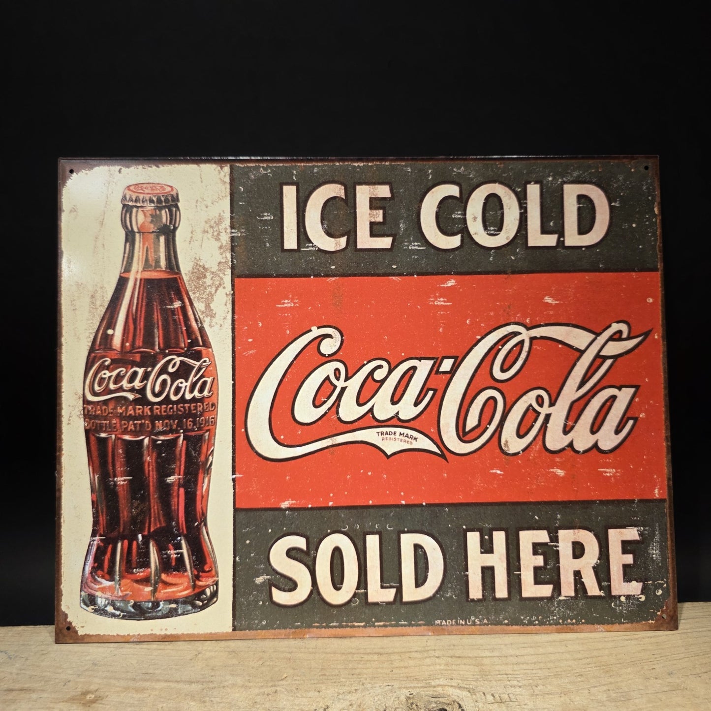 15" Coca-Cola Metal Vintage Style Gas Station Advertising Sign