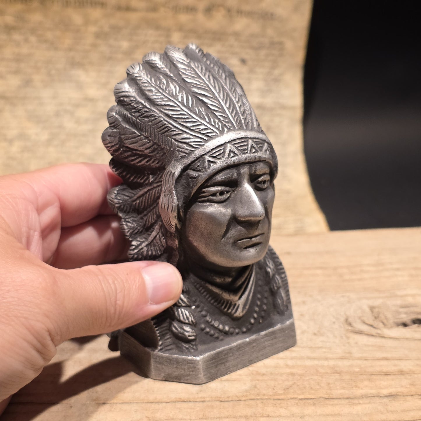 5" Vintage Style Metal Indian Motorcycle Coin Bank