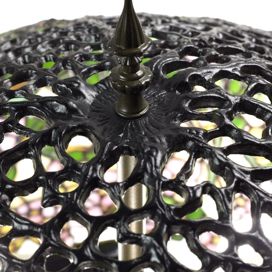 31.75" Cherry Blossoms Stained Glass Table Lamp