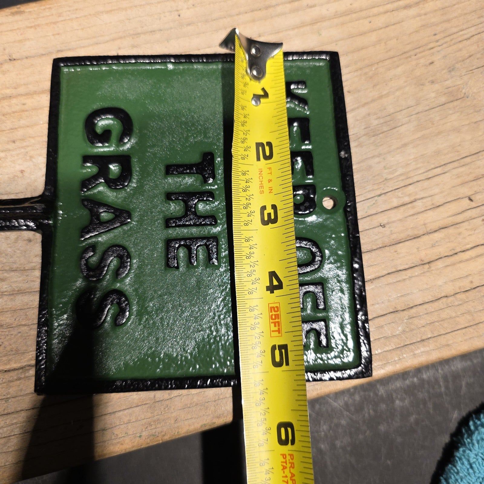 Vintage Style Cast Iron “Keep Off the Grass” Parks Lawn Sign