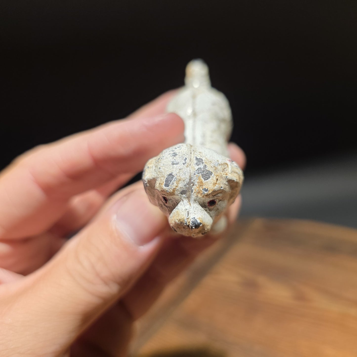 Cast Iron Spaniel Dog Figurine – Vintage Style Mini Animal Figure