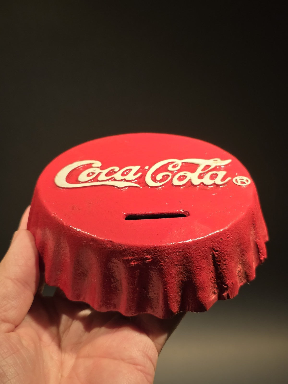 Antique Vintage Style Cast Iron Coca Cola Bottle Cap Coin Bank Atlanta Ga.