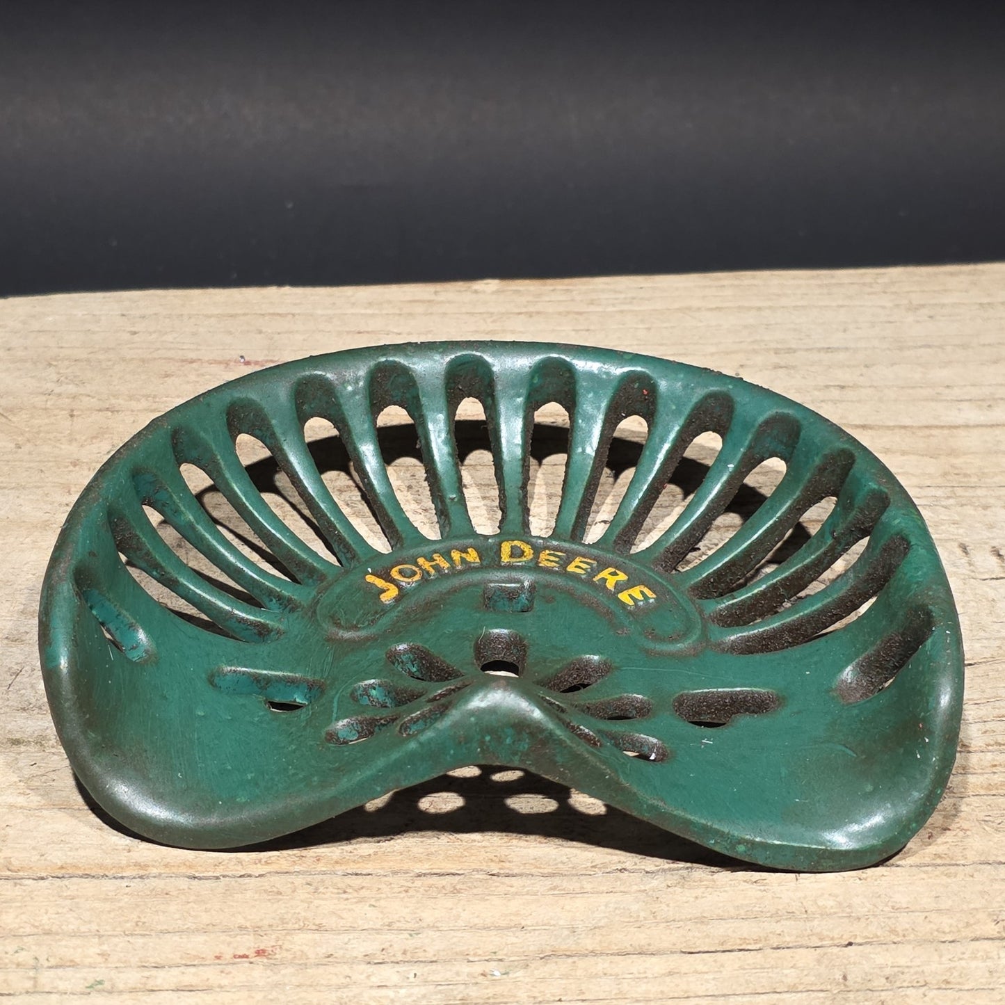 5" Antique Vintage Style Cast Iron John Deere Miniature Tractor Seat Sample