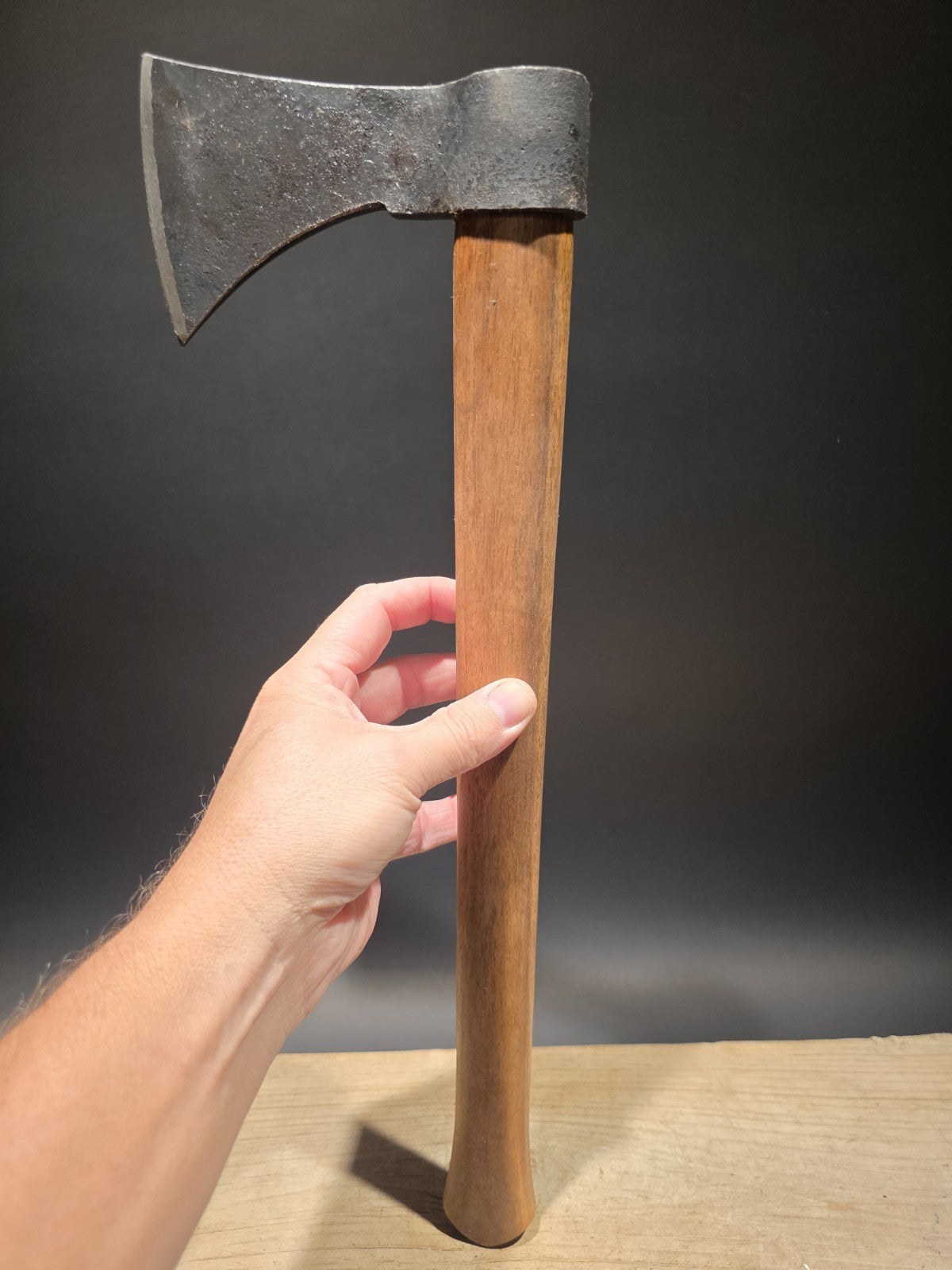 Vintage-Style Camp Axe with Wood Handle