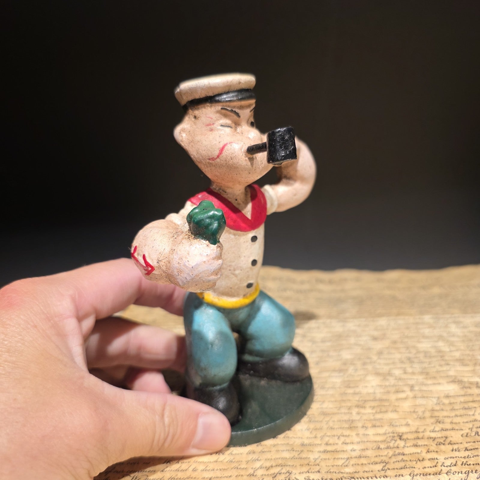 6" Antique Vintage Style Cast Iron Saylor Figurine
