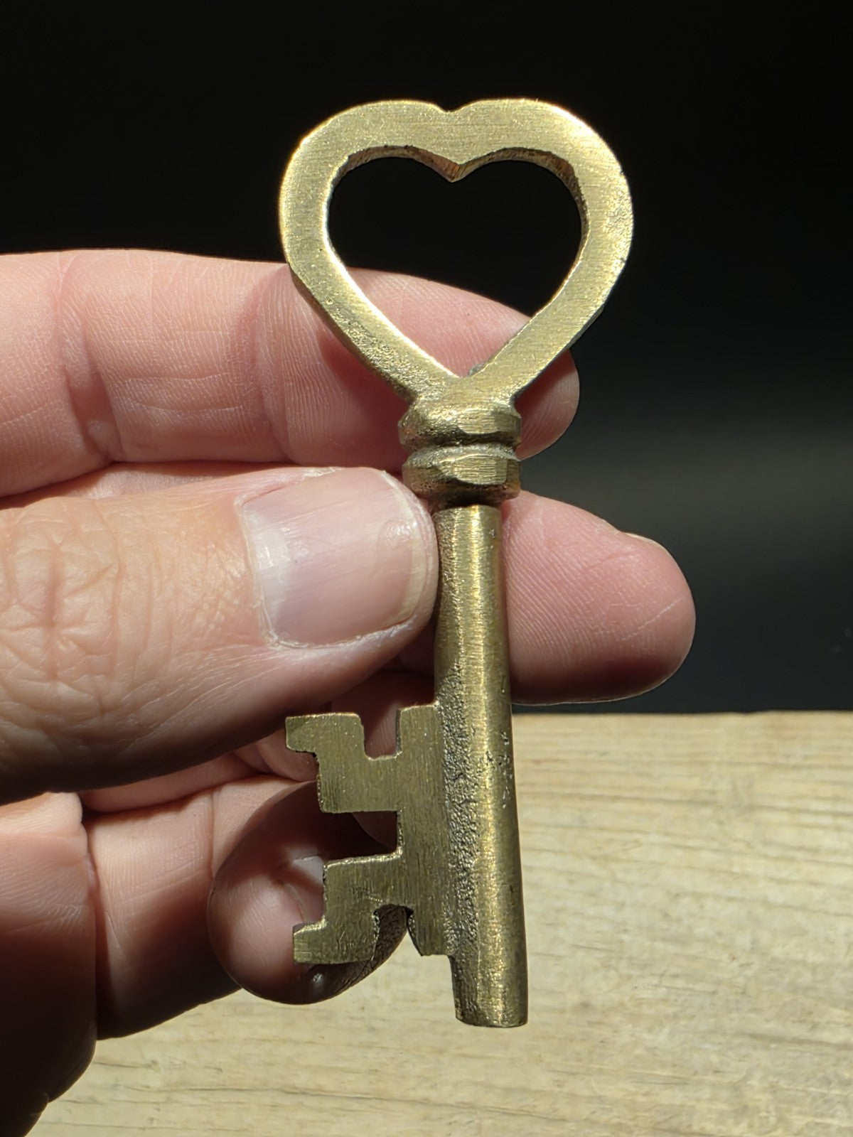 3" Antique Style Brass Skeleton Key