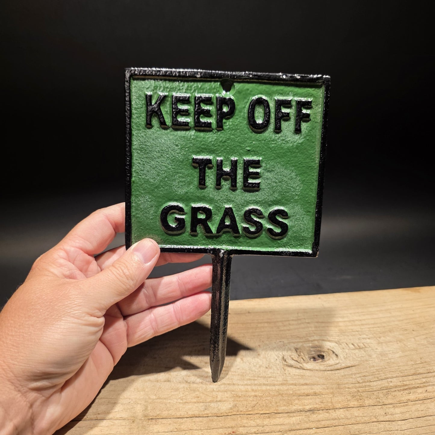 Vintage Style Cast Iron “Keep Off the Grass” Parks Lawn Sign