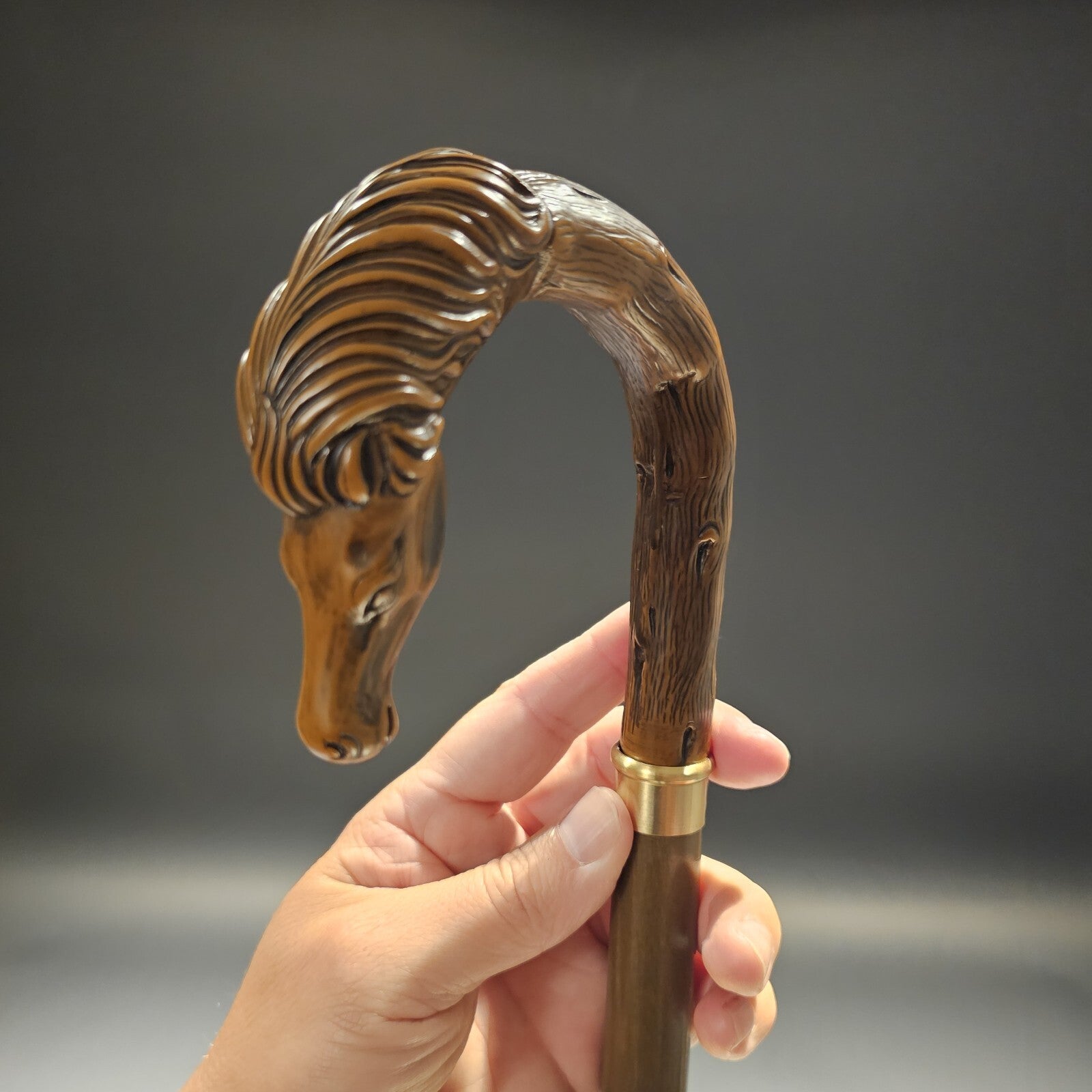 36" Antique Style Horse Head Walking Stick Cane