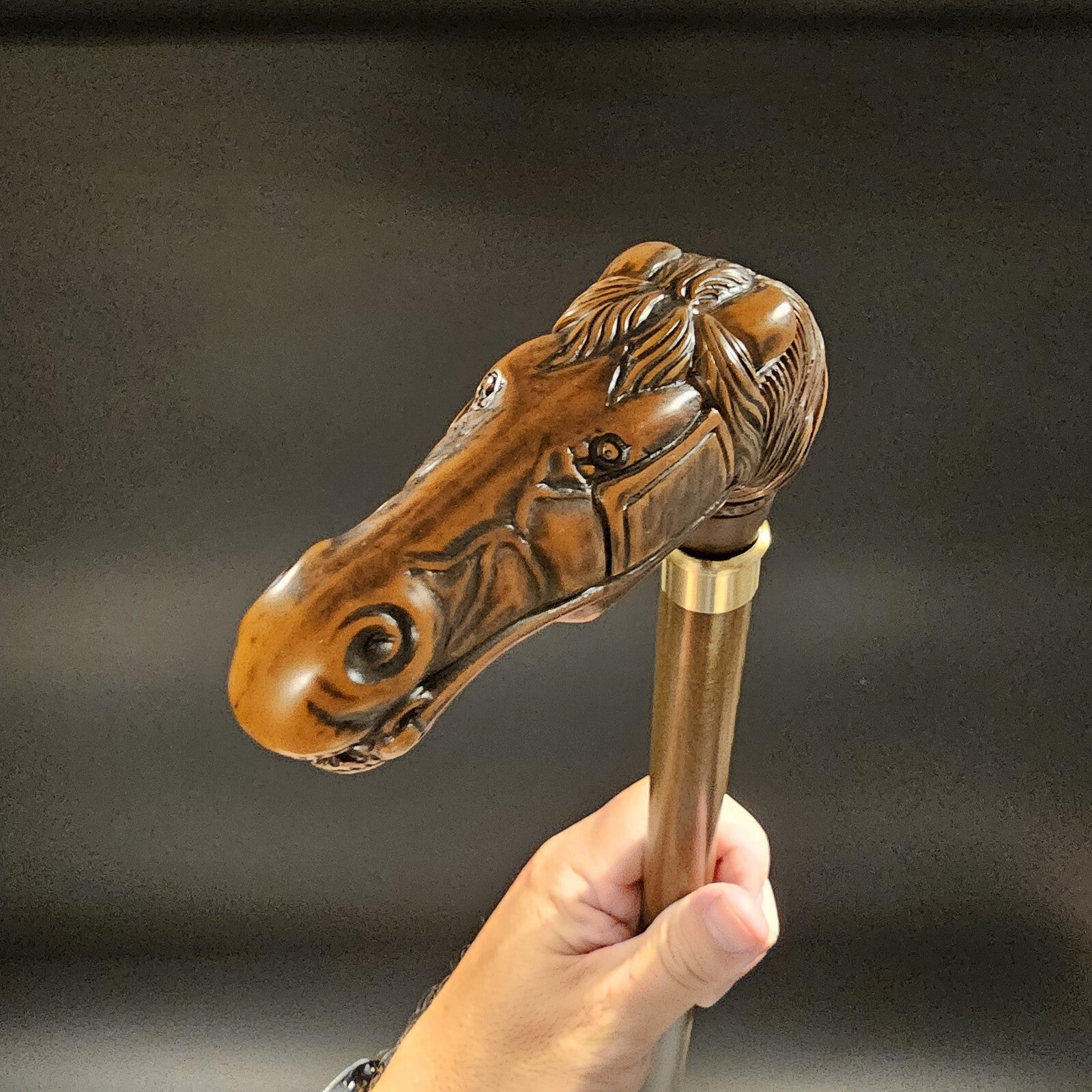 36" Antique Style Horse Head Walking Stick Cane