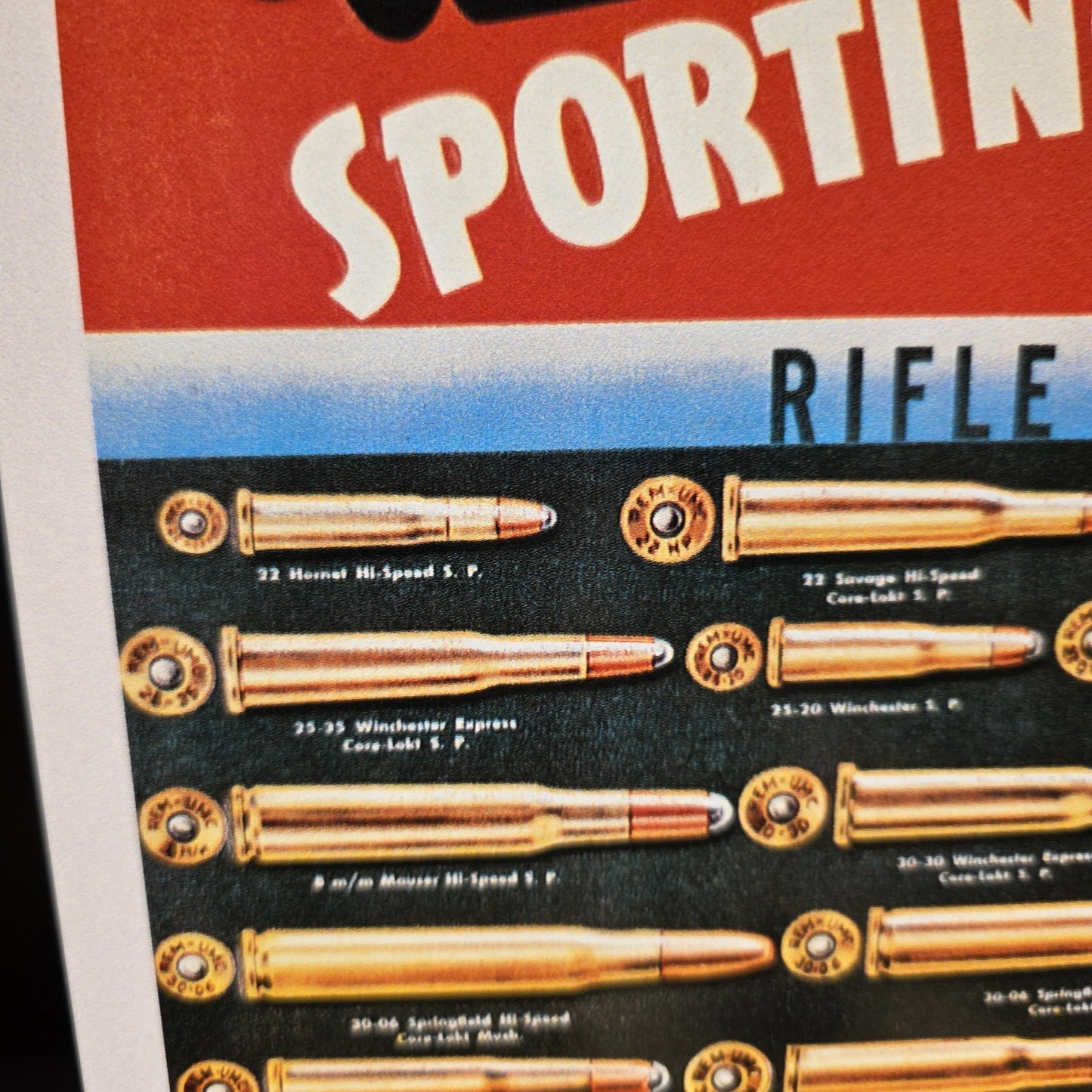 Remington Sporting Cartridges Tin Sign – Rifle Pistol Ammunition Advertising