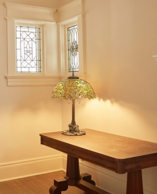 31.75"H Laburnum Antique Style Stained Glass Table Lamp